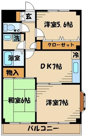 グランドール調布の物件間取画像